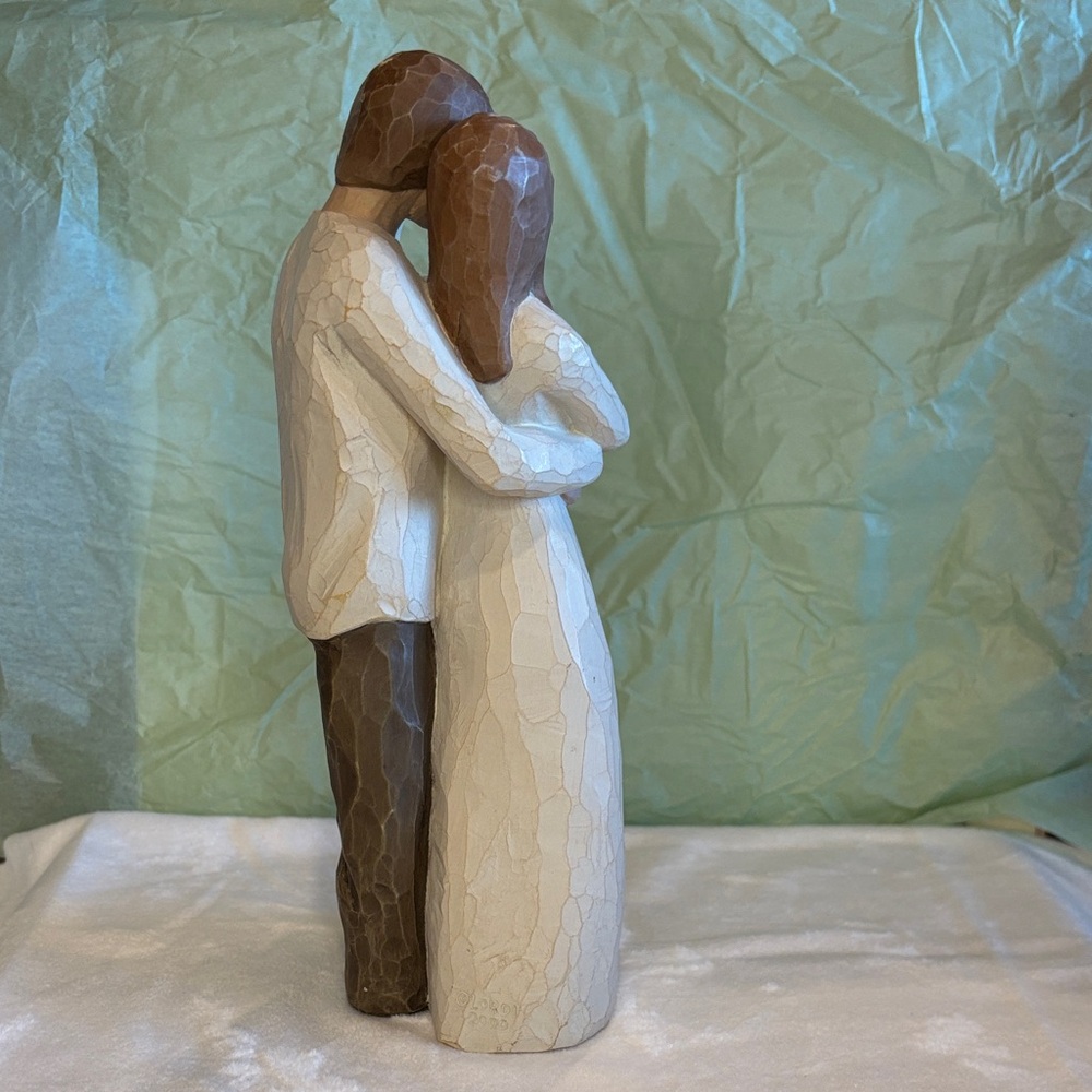 Willow Tree Embrace Sculpture - Together 2000 Cream, Brown - Picture 7 of 17